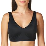 Warner's Womens Cloud 9 Super Soft, Smooth Invisible Look Wireless Lightly Lined Comfort Rm1041a T Shirt Bra, Black,Large