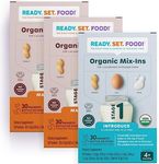 Ready, Set, Food! Stage 1 & 2 Mix-ins – Safe&Easy Early Allergen Introduction, Babies 4+ Months, Mix with Breastmilk, Formula & Baby Food, with 3 Top Allergens: Organic Peanuts, Milk & Eggs (90 Days)