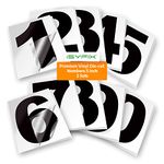 iSYFIX Black Vinyl Numbers Stickers - 5 Inch Self Adhesive 2 Sets - Premium Decal Die Cut and Pre-Spaced for Mailbox, Signs, Window, Door, Cars, Trucks, Home, Business, Address Number, Indoor/Outdoor