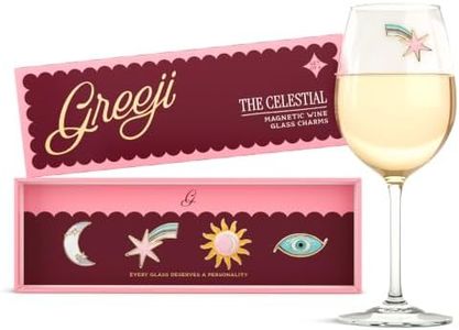 Greeji Magnetic Wine Glass Charms (The Celestial, Set of 4)