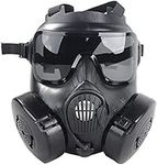 M50 Airsoft Gas Mask Tactical, Full Face Protection Skull Gas Mask for BB Gun Game Cosplay Halloween Masquerade Costume Props