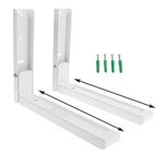 Alexvyan Iron Universal Fordable Extendable Stretch Shelf/Rack/Wall Mount/Bracket For Microwave Oven Otg Printer Speaker (White)