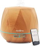 550ml Essential Oil Diffuser, DAROMA Upgraded Remote Control 6 in 1 Aromatherapy Ultrasonic Cool Mist Humidifier, 7 Color Changing Mood Lights & Waterless Auto-Off for Home Office Gift, Light Wood
