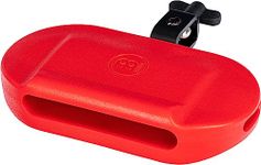 Meinl Percussion Low Pitch Block - Drum Set Accessory - With Mounting Clamp - Low Sound - PE Plastic, Red (MPE4R)