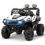 Baybee Broot Battery Operated Jeep for Kids, Ride on Toy Baby Car with Light & Music, Kids Baby Big Battery Car, Electric Jeep Car for Kids to Drive 3 to 8 Years (Broot, Broot White)