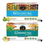 TEACURRY Belly Fat Tea & Slimming Tea Combo (1 Month Pack, 60 Tea Bags) - Supports With Flatter Tummy And Weight Management. - Fenugreek Tea, 120 G