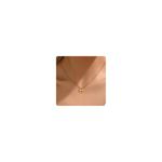 JotCa Gold Necklace for Women, 18K Gold Plated Dainty Bow Charm Satellite Beaded Chain Necklace Minimalist Trendy Ribbon Necklaces Gold Jewelry