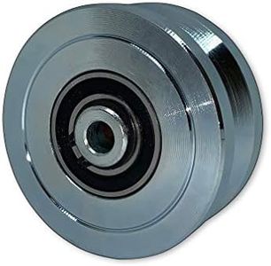 EG096 Slide Gate Wheel 4? V-Groove Solid Steel Sliding Wheel Bearing for Rolling Inverted V Shape Track Gates up to 3000lbs with Screw NO Brackets