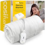 Cosi Home Single Electric Blanket - Premium Microfleece, Soft Touch Heated Fitted Mattress Underblanket, Cover, Bed Warmer Pad - 3 Heat Settings & Machine Washable - 65 x 135cm