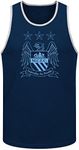 VF LSG English Premiership Manchester City Football Club Men's Crest Tee Sleeveless Tank, Medium, Athletic Navy/Steel Heather