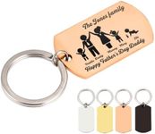 howson london Personalised Keyring Mothers Day Gifts from Daughter Son for Mum Nan Grandma Nanny Engraved Gift Titanium Steel Army Keychain Dog Tag Key Ring(Any Text, Champagne Gold)