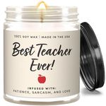 Wax & Wit Teacher Gifts for Women, Gifts for Teachers, Best Teacher Gifts from Students, Kindergarten Teacher Gifts, Gifts for Preschool Teachers, Teacher Candle, Best Teacher Ever - 9oz Soy Candle