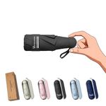 BAODINI Mini Travel Umbrella With Case Small Compact UV Umbrella Protection Sun Lightweight Tiny Pocket Umbrella