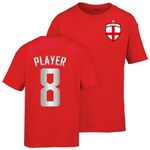 Personalised England Football T-Shirt: Kids England T-Shirt, Custom Top for Fans - England Top