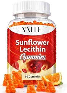 Sunflower Lecithin Extract Gummies 800mg - Vegan, Non-GMO, Soy-Free & Gluten-Free - Cognitive Health & Daily Nutrition - Easy-to-Digest, Plant-Based Wellness Chews for Adults - 60 Chewables