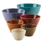 Rachael Ray Tools and Gadgets Nesting/Stackable Measuring Cups Set, 6 Piece - Assorted Colors