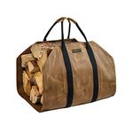 Readywares Waxed Canvas Firewood Carrier, Heavy Duty Firewood Log Carrier, Classic Durable Design