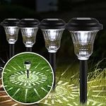 Opard Solar Lights Outdoor Garden, 8 Pack Pathway Lighting Waterproof, Auto On/Off Outside Lights for Garden, Patio, Yard, Walkway, Lawn