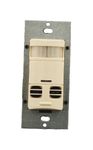 Leviton OSSMT-GDT Ultrasonic/Infrared, Multi-Technology Wall Switch Sensor, No Neutral, 2400 sq. ft. Major & 400 sq. ft. Minor Motion Coverage, Light Almond