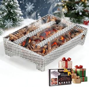 Buzzlett 12 Hours Pellet Maze Smoker Tray, Perfect for Hot or Cold Meat, Cheese, Fish and Pork Smoking, 5" x 8"