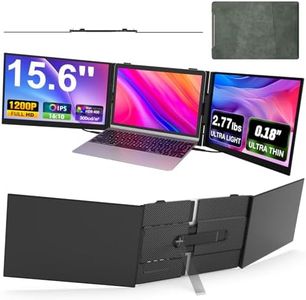 Laptop Screen Extender, Ultra-Thin 15.3" FHD 1200P 16:10 Portable Monitor for Laptop, Lightweight Travel Monitor Extender Plug & Play for 14"-17.3" Laptops, Compatible with Wins/Mac/Android/Chrome