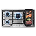 AMZCHEF 36 inch Gas Cooktop with 5 