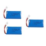 YUNIQUE GREEN-CLEAN-POWER - 3x Upgraded 3.7V 500mAh 25C Lipo Batteries | Compatible with Syma X5 & Cheerson CX-30W | High Drain, Rechargeable for RC Quadcopters, Blue