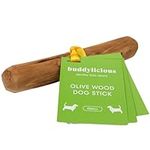 Buddylicious Natural Olive Sticks For Dogs | Eco Olive Wood For Dog Chewing | Delicious Dog Stick & Safe Stick For Dogs, Olive Branch Dog Chew For All Dog Breeds & Sizes | Olive Wood Dog Chew For Dogs