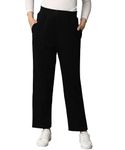 Alan Jones Clothing Women Stretch Staight Pants (Black_XL)