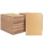 Belle Vous 100 Pack Brown Corrugated Packing Cardboard Sheets - 18 x 12.5cm / 7 x 4.9 Inches - 2.8mm Thick Flat Pack Kraft Board for Mailing, Arts, Crafts and Packaging