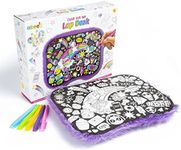 abeec Colour Your Own Lap Desk For Girls - Arts And Crafts For Kids - Lap Trays For Eating With Cushion - Contains Lap Tray With Assorted Coloured Markers