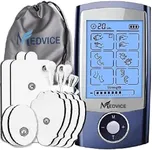 MEDVICE Rechargeable Tens Unit Muscle Stimulator, 2nd Gen 16 Modes & 8 Upgraded Pads for Natural Pain Relief & Management, FDA Cleared Electric Pulse Impulse Mini Massager Machine