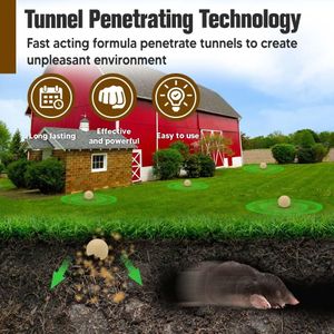 WENQHL Mole Repellent Stakes 12-Pack – Outdoor Rodent Deterrent