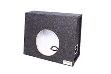 Atrend Bbox Single Sealed 10 Inch Subwoofer Enclosure - Pro Series Single Sealed Car Subwoofer Boxes & Enclosures - Premium Subwoofer Box Improves Audio Quality, Sound & Bass - Nickel Finish Terminals