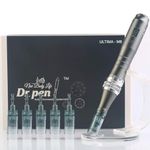 Abgrow Ultima - M8 Professional Micro Needling Pen - Wireless Derma Auto Pen with 2 Needle Replacement Cartridges - Skin Care Tool Kit for Face and Body
