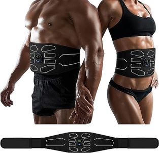 ABS Stimulator, Ab Machine, EMS Muscle Stimulator Abdominal Toning Belt Workout Portable Ab Stimulator Home Office Fitness Workout Equipment for Abdomen Black