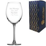 Personalised Engraved Enoteca 19oz Large Wine Glass, Personalise with Any Message for Any Occasion, Stylize with a Variety of Fonts, Gift Box Included, Laser Engraved