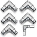 Loyzen 1/2 Inch EMT to EMT 90 Degree Inside Corner Pulling Elbows, EMT Conduit Fittings Set Screw; Electrical Metallic Tube Kit Die Cast Zinc Elbow Capped Corner Coupling (5 Pack)