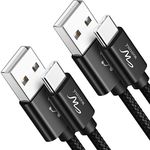 Wayona USB Type C Fast Charging and Data Transfer 480mbps Cable for Samsung Galaxy S24, S24 Ultra S23, S22, S21, S20, M15, M14, Android Auto, CarPlay, iPhone15 Series (3FT+6FT Pack of 2, Black)