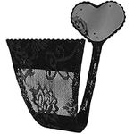 VicSec Womens C-String Invisible Panty Heart Shaped Self Adhesive Strapless Elegant Thong Underwear Black