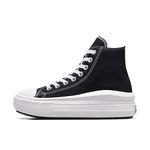 Converse All Star Move Platform Trainers Black Natural Ivory White - 8 UK