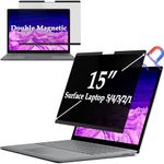 IPROKKO Surface Laptop Privacy Screen 5/4/3/2/1-15 inch, Magnetic Removable Privacy Screen Filter for Microsoft Surface Laptop, Anti-Glare Blue Light Screen Protector