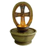 Ore International FT-1205/1L Cross LED Tabletop Fountain, 9-Inch