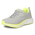 Kraasa Airsocks Running & Walking Shoes for Men, Sports Shoes for Men GreyGreen UK 8