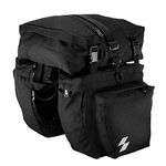 Sahoo Bike Rack Pannier Bag 3 in 1 Rear Rack Carrier Trunk Bag, Water Resistance 37L Large Capacity Bike Rear Panniers