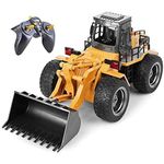 Top Race Front Loader, RC Construction Tractor with Lights and Sounds 2.4GHz (Multicolour)