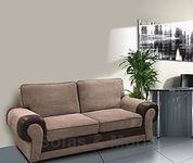 Big Corner Sofa Suite Tango 3+2 Armchair Jumbo Cord Brown (3 Seater)