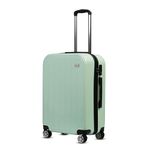 Mode Cassette 55Cm Check-In Luggage Polycarbonate Hard Sided 8 Wheel Double Zipper Lightweight Tsa Lock 3-Yr Warranty Spinner Trolley Suitcase (Mint Green)