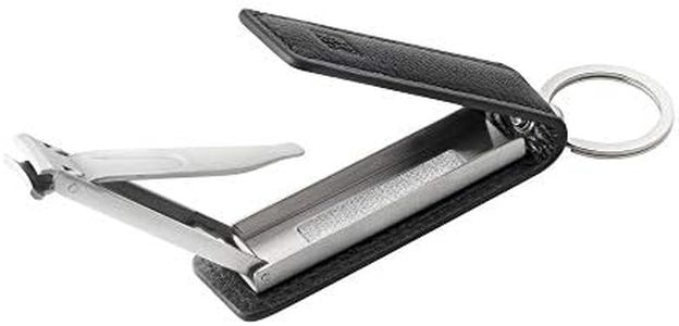 ZWILLING Travel Size Nail Clippers with Keychain and Nail Clippers with Nail File - Black