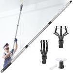 GADFISH 12FT Light Bulb Changer for High Ceilings, Light Bulb Changer with Baskets and Suction Cup, High Reach Light Bulb Changer with Pole - Light Bulb Removal Tool